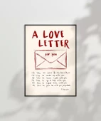 Çerçevesiz Poster A Love Letter For You Zarflı thumbnail 6