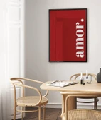 Çerçevesiz Poster Amor Yazılı Minimal - 3