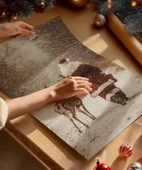 Çerçevesiz Poster Karla Kaplı Yol thumbnail 2