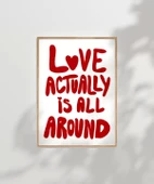 Çerçevesiz Poster Love Actually Tipografi thumbnail 7