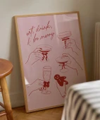 Çerçevesiz Poster Eat, Drink & Be Merry - 1