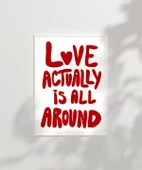 Çerçevesiz Poster Love Actually Tipografi thumbnail 6