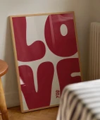 Çerçevesiz Poster LOVE You Büyük Harf Tipografik thumbnail 3