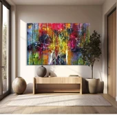 Renkli Yağmur Kanvas Tablo thumbnail 1