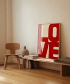Çerçevesiz Poster LOVE You Büyük Tipografik thumbnail 3