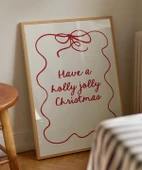 Çerçevesiz Poster Holly Jolly Christmas Mesajı thumbnail 1