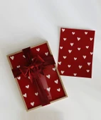 Çerçevesiz Poster Beyaz Kalpler Desenli thumbnail 2