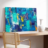Mavi Rüya Dalgaları Kanvas Tablo thumbnail 3