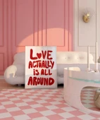 Çerçevesiz Poster Love Actually Tipografi thumbnail 3