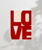 Çerçevesiz Poster LOVE You Büyük Tipografik thumbnail 7