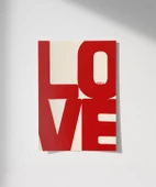 Çerçevesiz Poster LOVE You Büyük Tipografik thumbnail 8