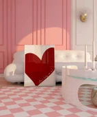 Çerçevesiz Poster Kalp Tasarımlı thumbnail 3