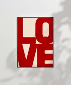 Çerçevesiz Poster LOVE You Büyük Tipografik thumbnail 6
