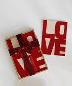 Çerçevesiz Poster LOVE You Büyük Tipografik thumbnail 2