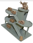 Ahşap Üç Katlı Oyuncak Otopark Garaj Seti - 5