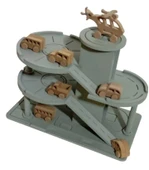 Ahşap Üç Katlı Oyuncak Otopark Garaj Seti - 4