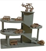 Ahşap Üç Katlı Oyuncak Otopark Garaj Seti - 2