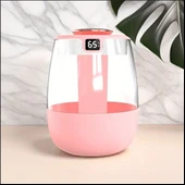 PEMBE BÜYÜK KAPASİTELİ 1.3 LT USB ULTRASONİK OFİS ODA VE ARABA HAVA NEMLENDİRİCİ BUHAR MAKİNESİ AROMA DİFİZÖRÜ ÇİFT PÜSKÜRTME - 1