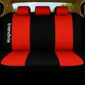 Kırmızı Siyah Ön ve Arka Ortopedik Şerit Oto Koltuk Kılıfı Seti - 2