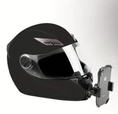 Motorsiklet Kask Önü Takılan Telefon Tutucu Aksiyon Kamerası Takılabilen Aparat - 5