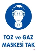 Toz ve Gaz Maskesi Uyarı Levhası 25x35 KOD:18 - 1