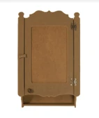 Ahşap Mdf Boyanabilir Tek Kapaklı Duvar Mutfak Rafı - Terek - 2