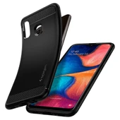 Spigen Galaxy A20 ile Uyumlu Kılıf Rugged Armor Matte Black - 4