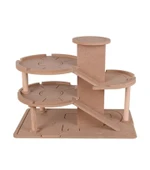 Ahşap Oyuncak Otopark + 6 Adet Oyuncak Araba + 1 Adet Helikopter - 5