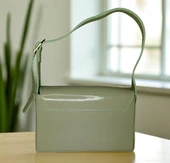 Kadın Ayarlanabilir Askılı Suni Deri Yeşil Renk El Çantası - 2