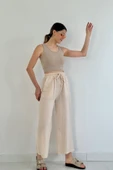 Bej Keten Pantolon thumbnail 1