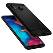Spigen Galaxy A20 ile Uyumlu Kılıf Rugged Armor Matte Black - 3