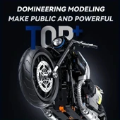 Teknik Motosiklet Yapım Seti 508 parça 1:8 Ölçekli 8+ yaş Model Kiti hediye yapı blok oyuncak seti - 3