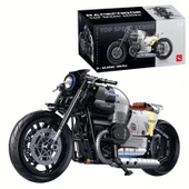 Teknik Motosiklet Yapım Seti 508 parça 1:8 Ölçekli 8+ yaş Model Kiti hediye yapı blok oyuncak seti - 1