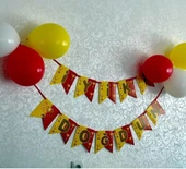 Taraftar Sarı Kırmızı 20 Balon+Banner thumbnail 2