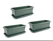 Omnipazar SO-V693 Tabaklı Villa Bahçe Saksı Takımı 95 Lt Yeşil 3 Adet thumbnail 1