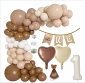 One 60 Balonlu, 1 Yaş Kalpli Set thumbnail 1