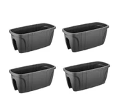 SY-5710 Opal Balkon Küpeşte Saksı Antrasit 4 Adet thumbnail 1