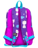 Coral High Kids Mor Pembe Kedi Desenli Dört Bölmeli USBli Okul Sırt Çantası 23264 thumbnail 4