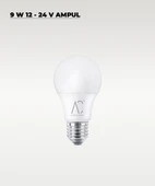 9W 12-24V  Ampul 6500K - Beyaz Işık - E-27 Duy thumbnail 3