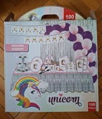 100 Parça Unicorn Konsept Doğum Günü Süsü - 1