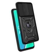 Oppo A9 2020 Uyumlu Kamera Koruma Sürgülü Standlı Tank Kılıf - 3