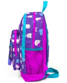 Coral High Kids Mor Pembe Kedi Desenli Dört Bölmeli USBli Okul Sırt Çantası 23264 thumbnail 2
