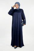 Çıt Çıt Düğmeli Ferace 70023 Lacivert thumbnail 1