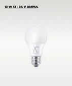 12W 12-24V  Ampul 6500K - Beyaz Işık - E-27 Duy - 10 ADET - 3