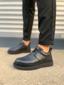 JET-x03 Luxor Bağcıklı Cilt Erkek Günlük Spor Klasik Ayakkabı CST - Siyah thumbnail 2