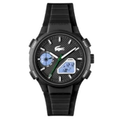 LACOSTE LAC2011365 SİYAH SİLİKON KORDON ANALOG/DİJİTAL ERKEK KOL SAATİ - 5