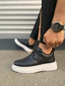 JET-x03 Luxor Bağcıklı Cilt Erkek Günlük Spor Klasik Ayakkabı CBT - Siyah thumbnail 3