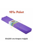 Minopi Mor Krapon Kağıdı 50x200 cm Renkli Grapon Kağıdı Okul Kreş Etkinlik Setleri için - 1