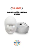 Minopi 30 Adet, Karton Maske, Boyanabilir, Eğitici Maske Boyama, Etkinlik Ve Hobi Maskesi - 1