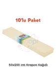 Minopi Krem Krapon Kağıdı 50x200 cm Renkli Grapon Kağıdı Okul Kreş Etkinlik Setleri için - 1